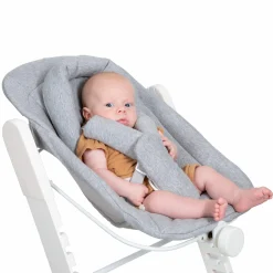 Evosit Newborn-Set - mitwachsender Hochstuhl mit abnehmbarem Essbrett + Neugeborenenaufsatz - White