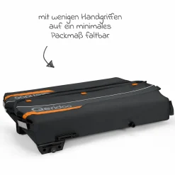 Fahrradlastenanhänger Qubee mit Kupplung Fassungsvermögen 130 Liter Volumen - Grey