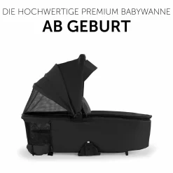 Faltbare Babywanne (Carrycot) für Walk N Care Kinderwagen - Black