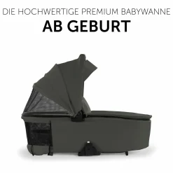 Faltbare Babywanne (Carrycot) für Walk N Care Kinderwagen - Dark Olive