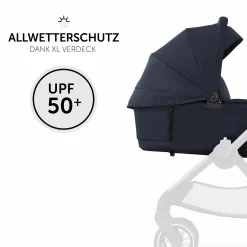 Faltbare Babywanne (Carrycot) für Walk N Care Kinderwagen - Dark Navy Blue