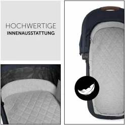 Faltbare Babywanne (Carrycot) für Walk N Care Kinderwagen - Dark Navy Blue