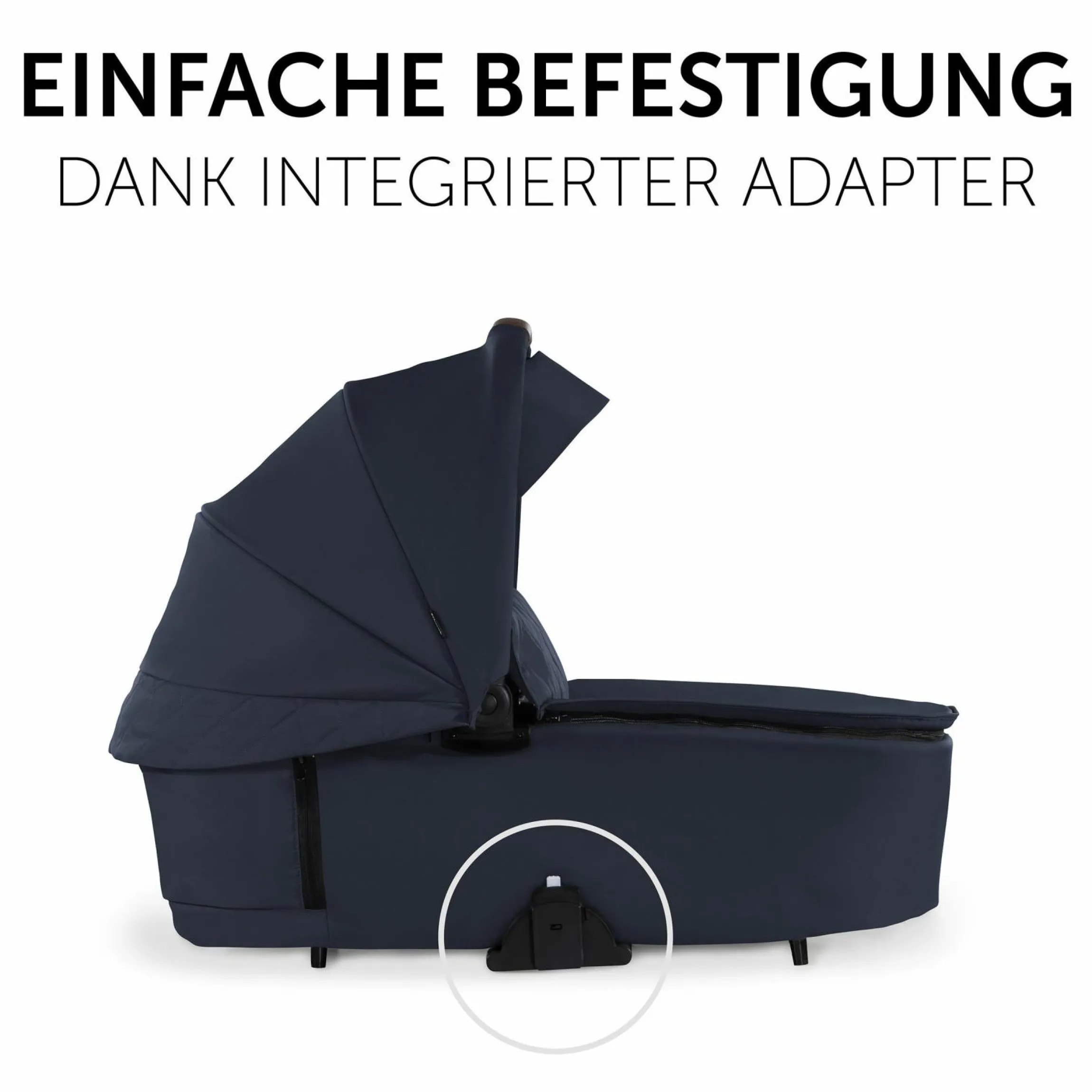 Faltbare Babywanne (Carrycot) für Walk N Care Kinderwagen - Dark Navy Blue