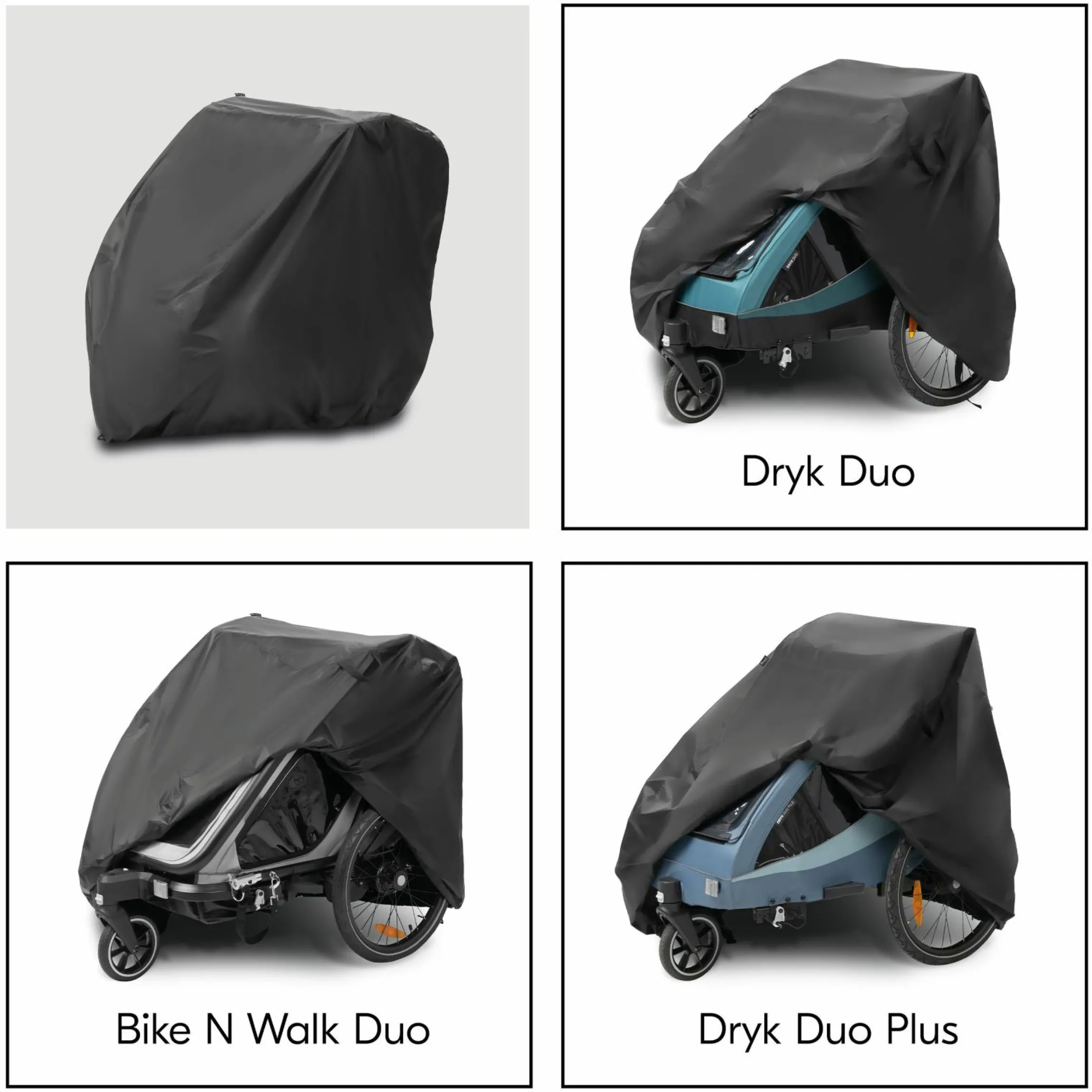Faltgarage für Fahrradanhänger Bike Trailer Cover - Black