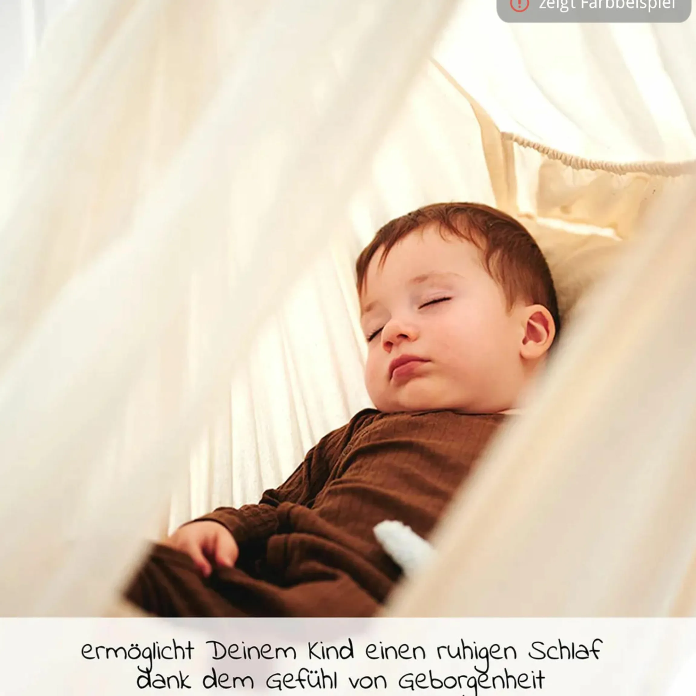 Federwiege Basic ab 5 kg bis 15 kg belastbar mit Bio-Baumwolle inkl. Matratze - Grey