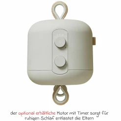 Federwiege Basic ab 5 kg bis 15 kg belastbar mit Bio-Baumwolle inkl. Matratze - Natur