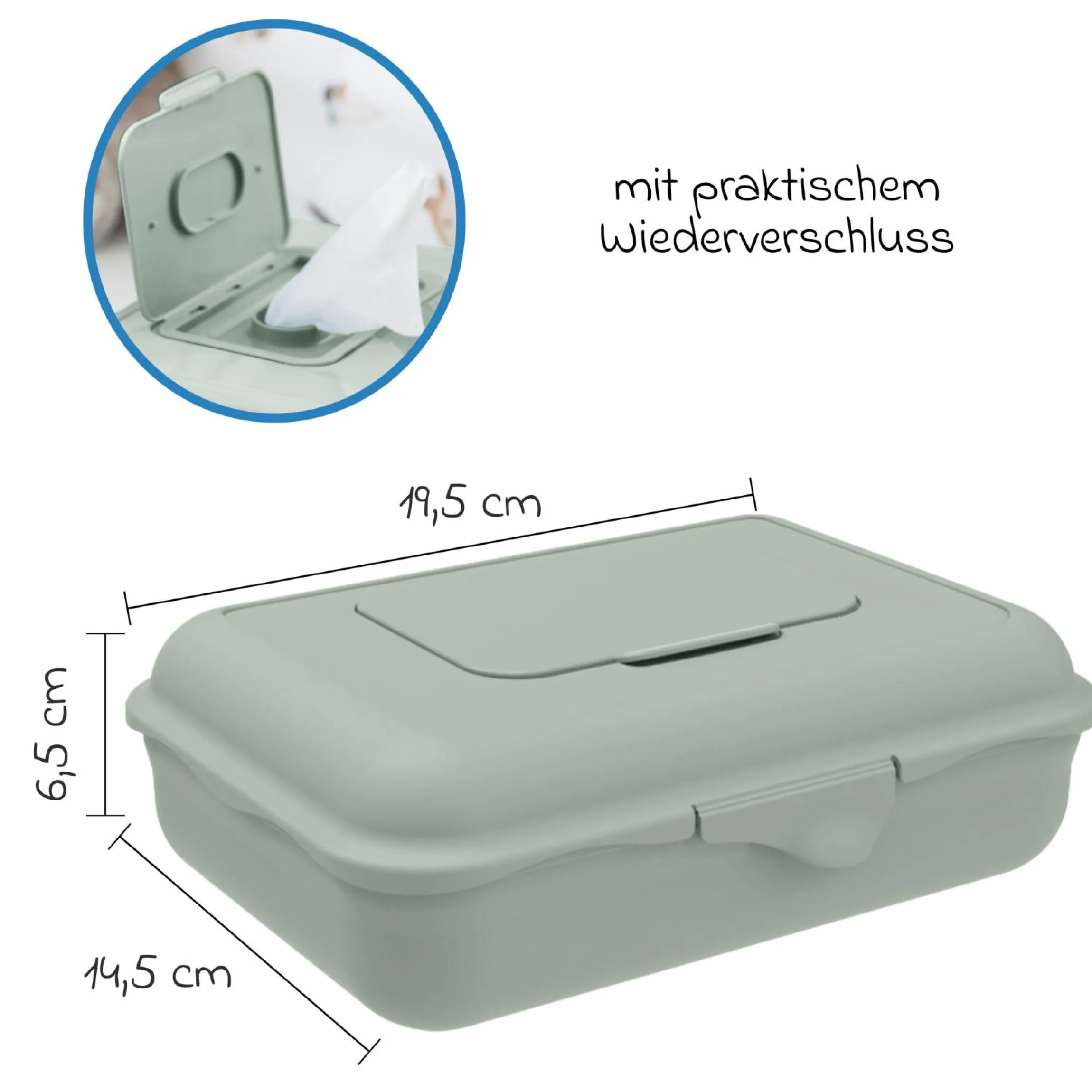 Feuchttücher-Box XL Tilo - Sage Green