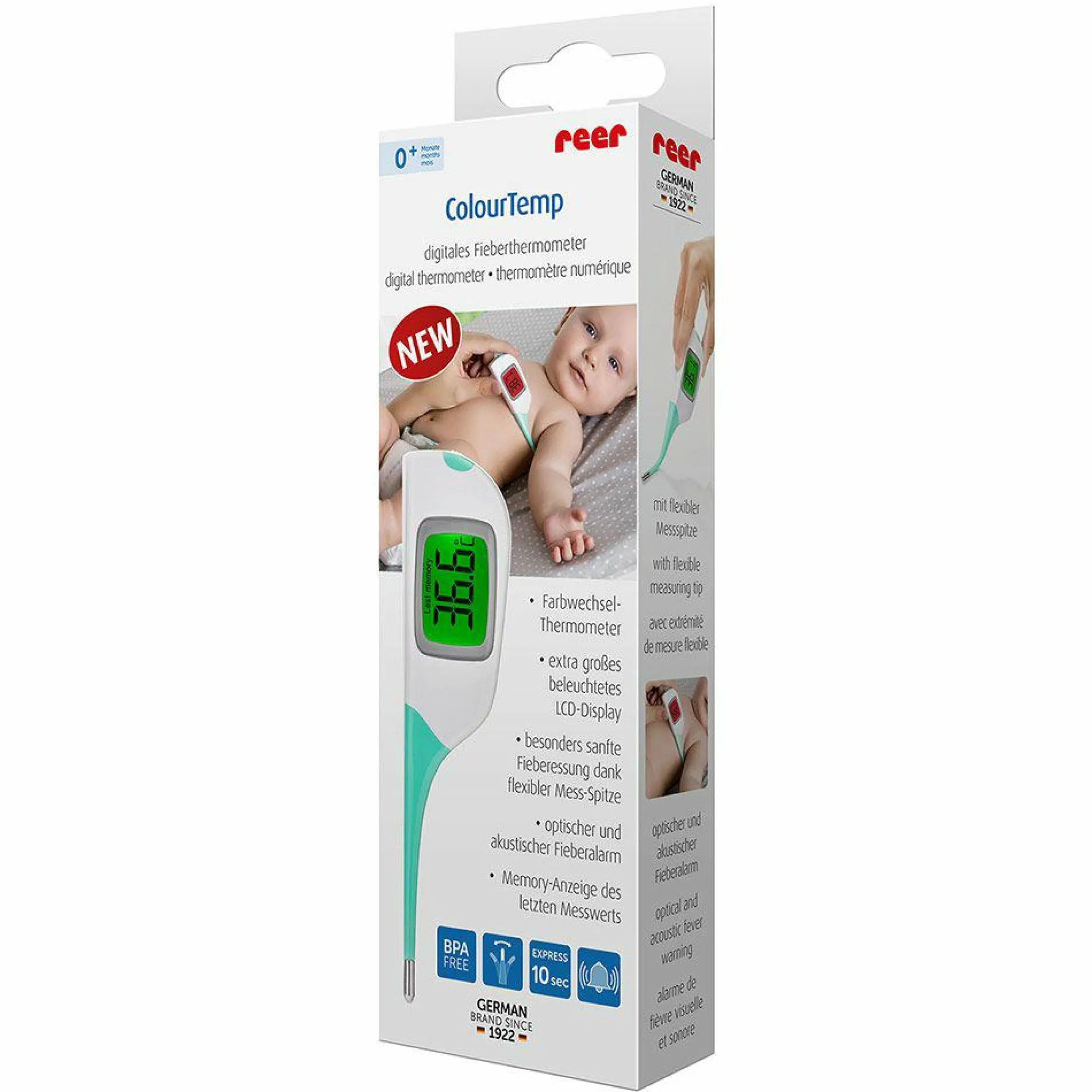 Fieberthermometer ColourTemp mit flexibler Spitze