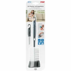 Flaschen- und Saugerbürste 2-in-1 - Grau