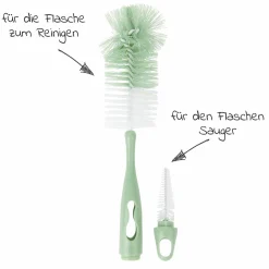 Flaschenbürste 2in1 mit Saugerbürste - Grün