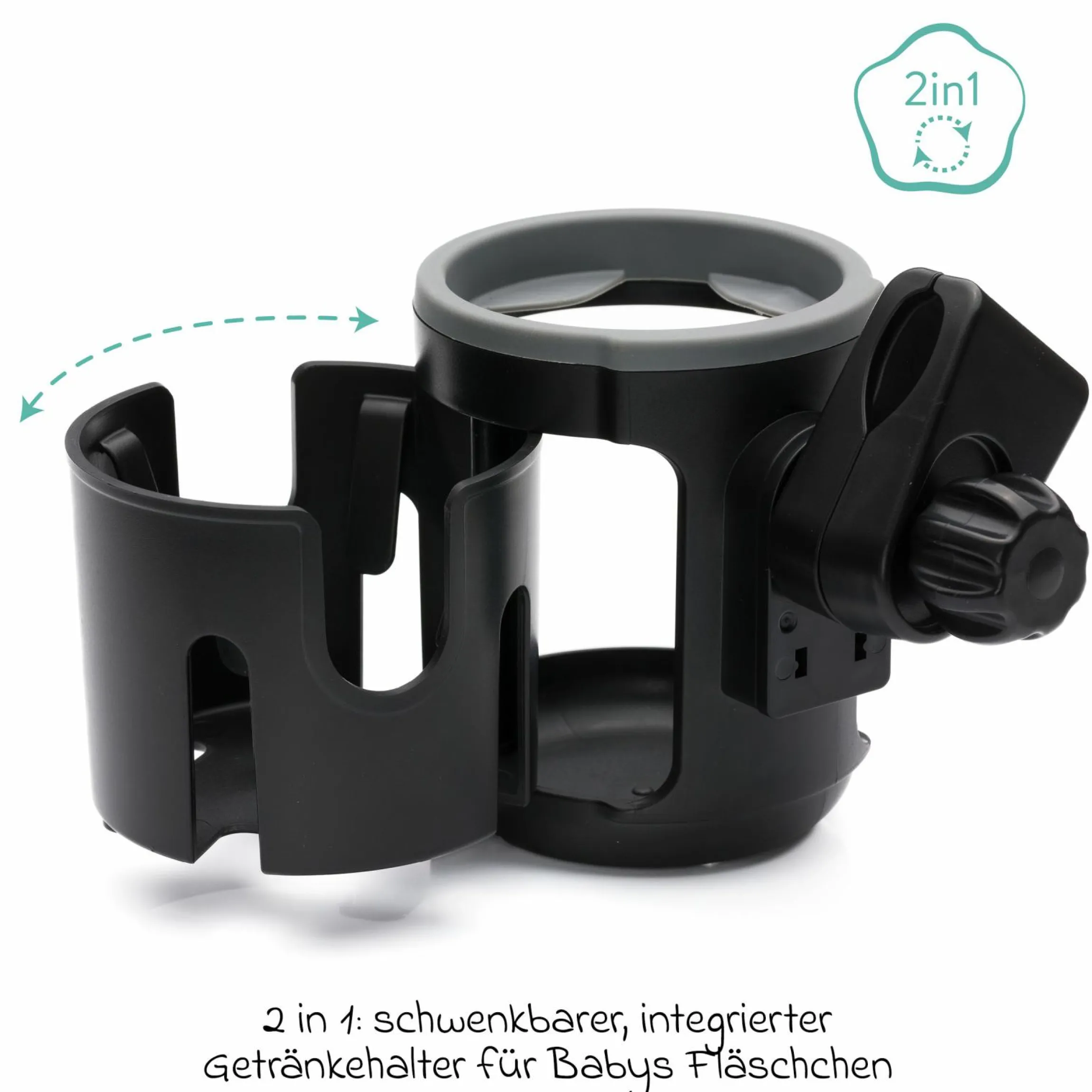 Flaschenhalter Duo für zwei Flaschen - Schwarz