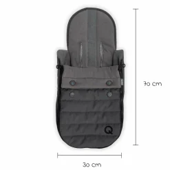 Fleece Fußsack Light für die Babyschale und die Hängematte von Qeridoo - Dungelgrau