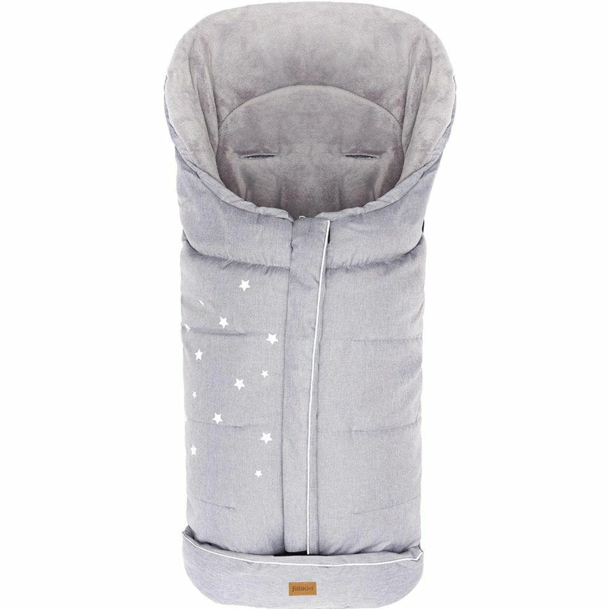 Fleece-Fußsack Askja Big - Melange Hellgrau