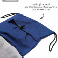 Fleece-Fußsack Askja Big - Melange Hellgrau