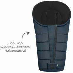 Fleece-Fußsack Benno für Buggy, Sport- und Kinderwagen - Deep Sea
