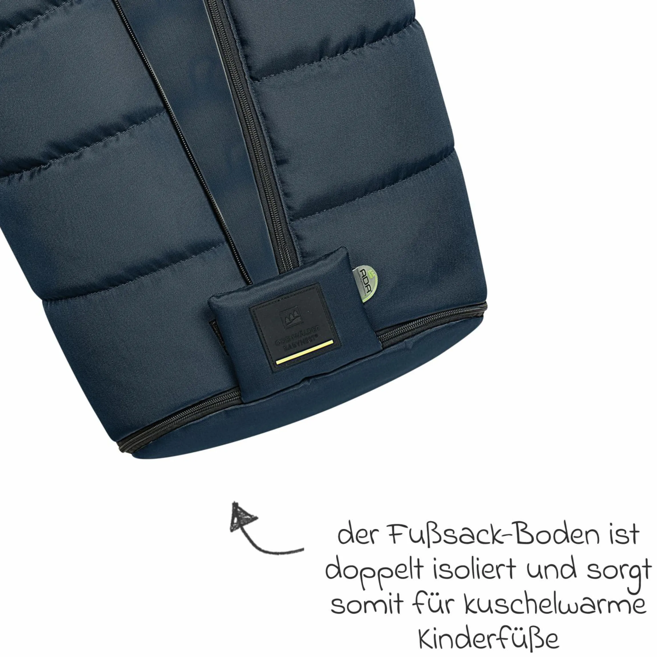 Fleece-Fußsack Benno für Buggy, Sport- und Kinderwagen - Deep Sea
