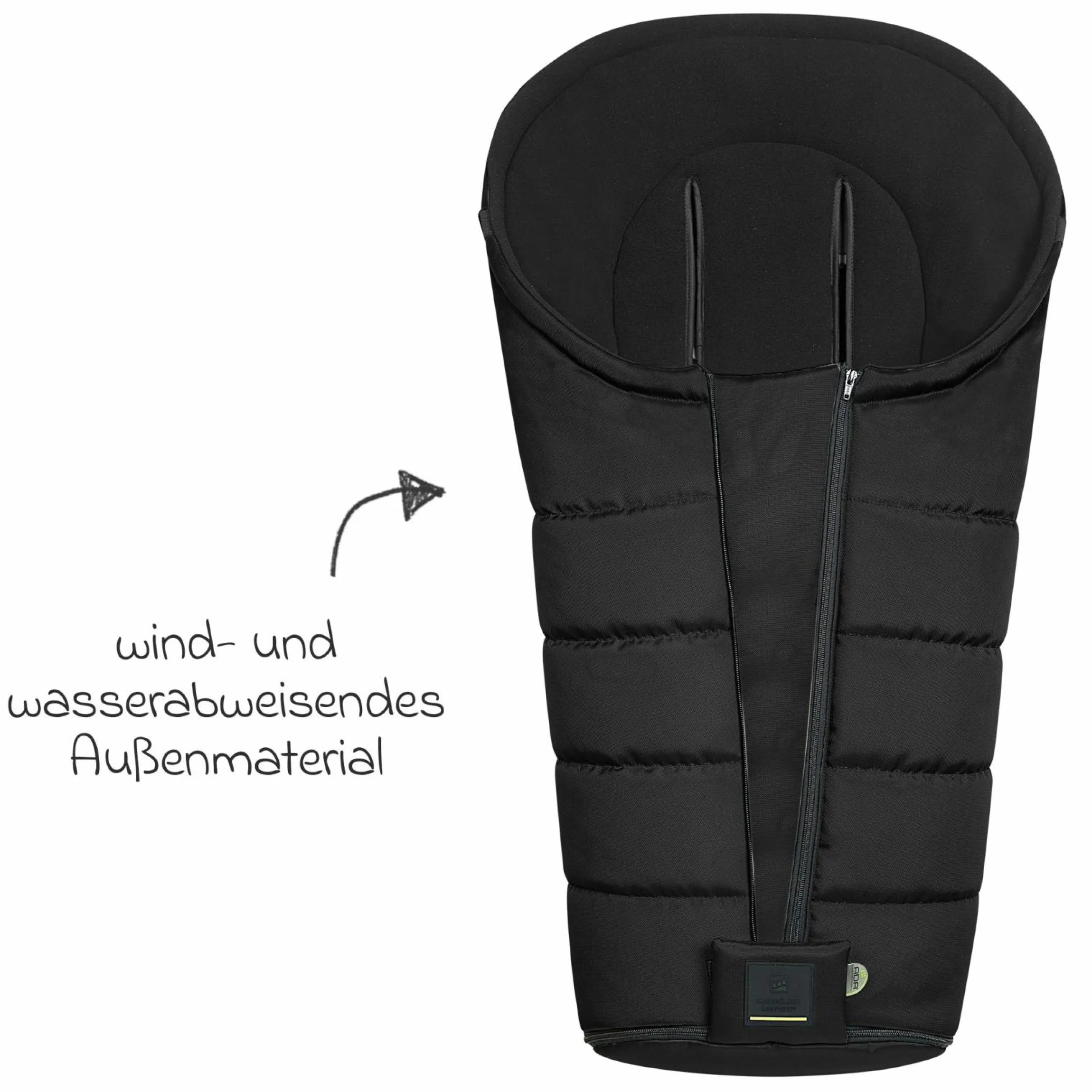 Fleece-Fußsack Benno für Buggy, Sport- und Kinderwagen - Black