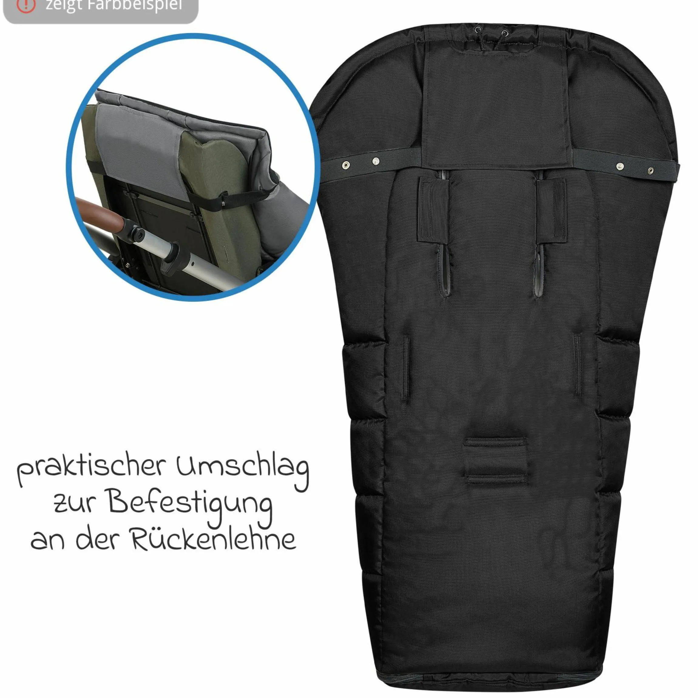 Fleece-Fußsack Benno für Buggy, Sport- und Kinderwagen - Black