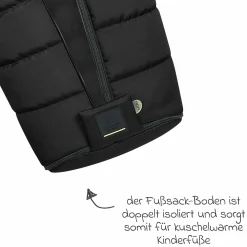 Fleece-Fußsack Benno für Buggy, Sport- und Kinderwagen - Black