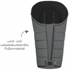 Fleece-Fußsack Benno für Buggy, Sport- und Kinderwagen - Anthrazit