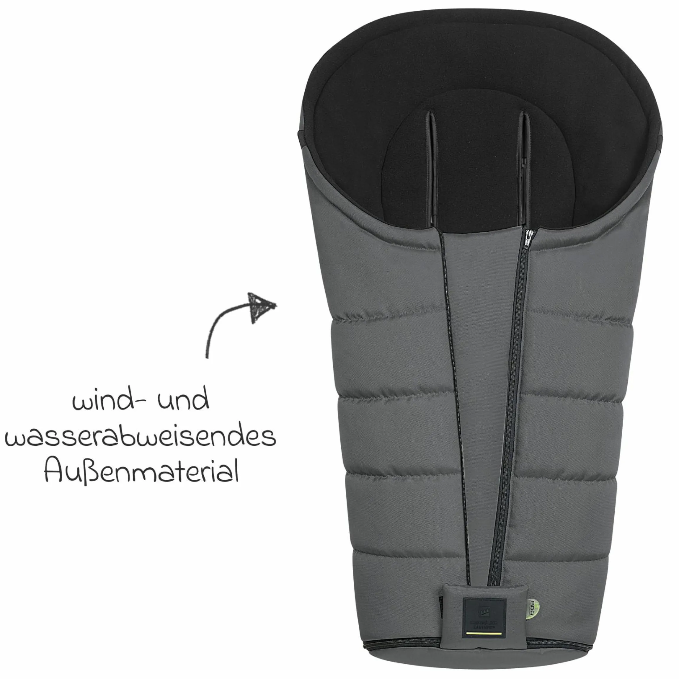 Fleece-Fußsack Benno für Buggy, Sport- und Kinderwagen - Anthrazit