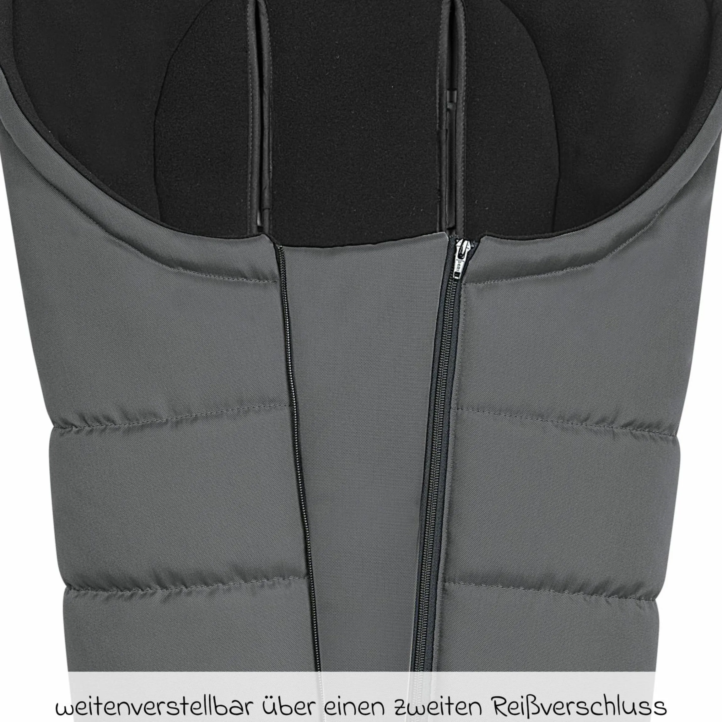 Fleece-Fußsack Benno für Buggy, Sport- und Kinderwagen - Anthrazit