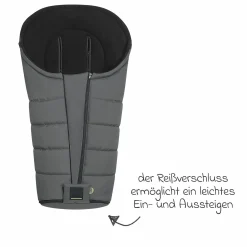 Fleece-Fußsack Benno für Buggy, Sport- und Kinderwagen - Anthrazit