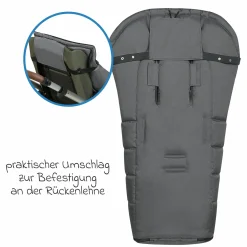 Fleece-Fußsack Benno für Buggy, Sport- und Kinderwagen - Anthrazit