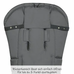 Fleece-Fußsack Benno für Buggy, Sport- und Kinderwagen - Anthrazit