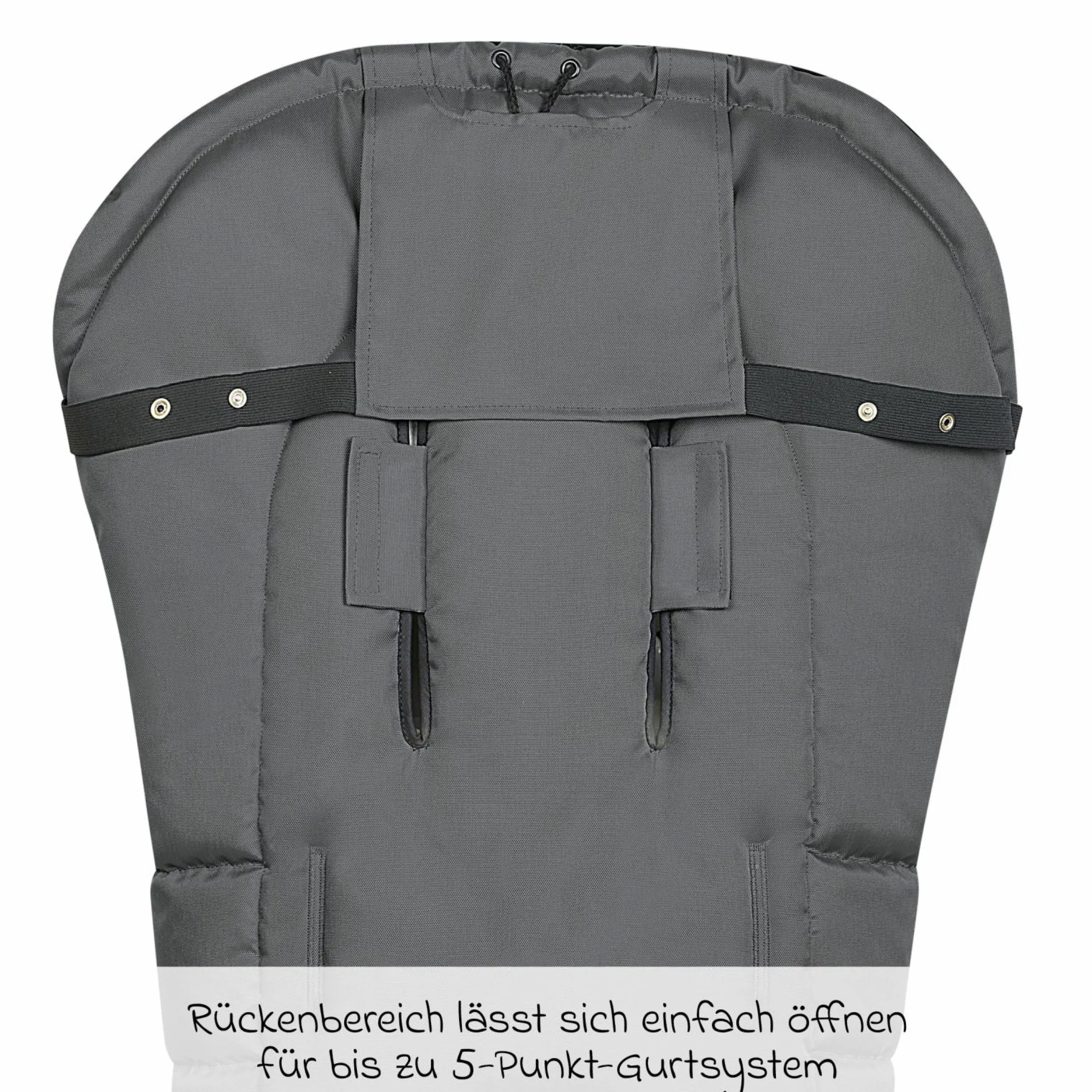 Fleece-Fußsack Benno für Buggy, Sport- und Kinderwagen - Anthrazit