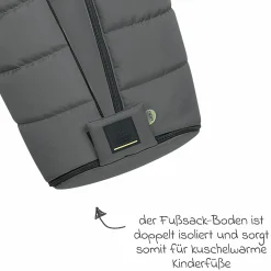 Fleece-Fußsack Benno für Buggy, Sport- und Kinderwagen - Anthrazit
