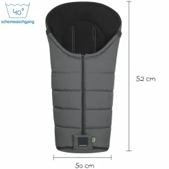 Fleece-Fußsack Benno für Buggy, Sport- und Kinderwagen - Anthrazit