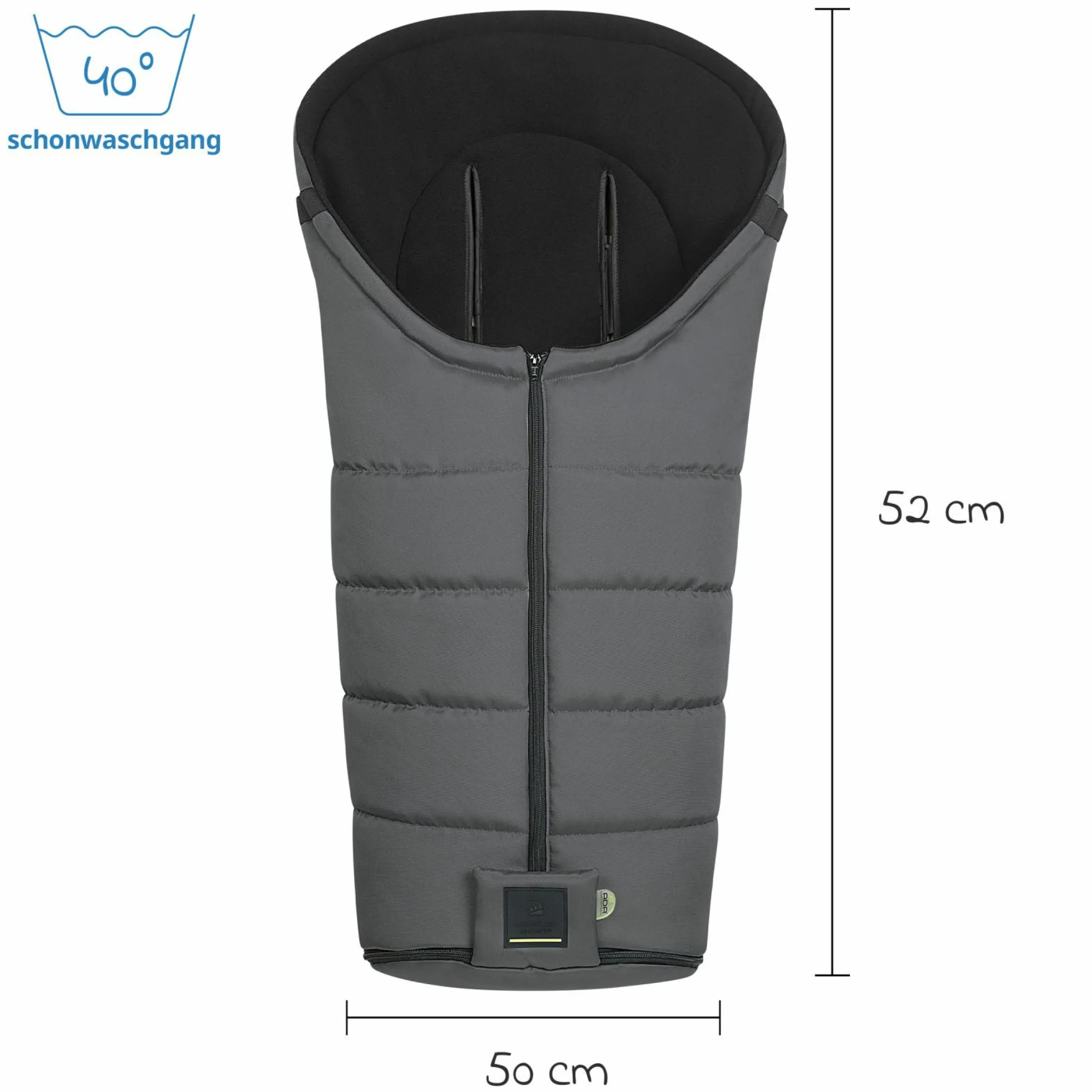 Fleece-Fußsack Benno für Buggy, Sport- und Kinderwagen - Anthrazit