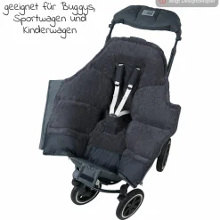 Fleece-Fußsack Carlo für Kinderwagen, Sportwagen & Buggy - Black