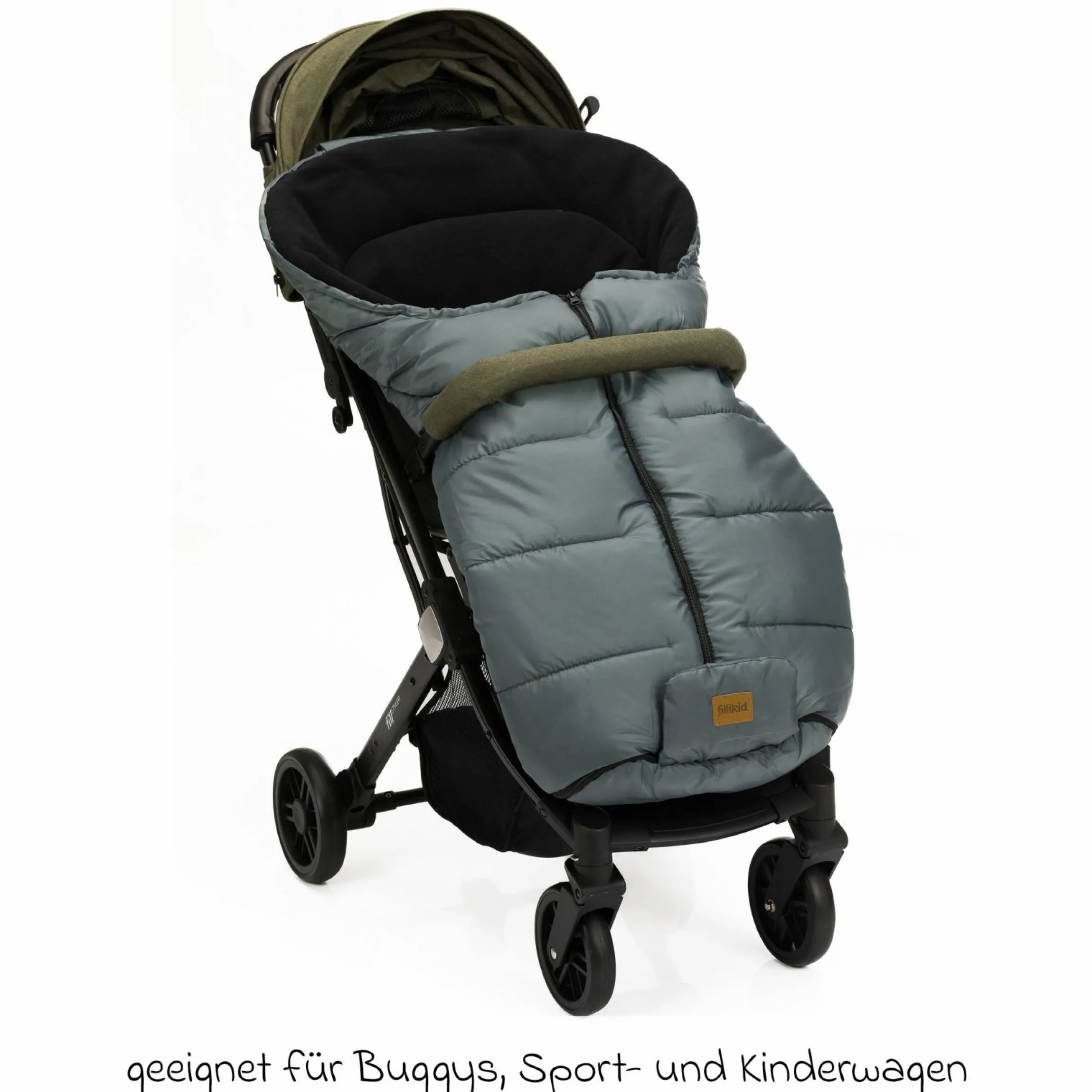 Fleece-Fußsack Eco Big für Buggy, Sport- und Kinderwagen - Dunkelgrau