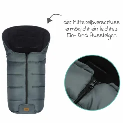 Fleece-Fußsack Eco Big für Buggy, Sport- und Kinderwagen - Dunkelgrau