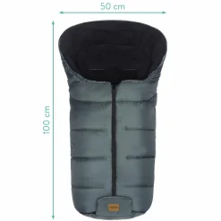 Fleece-Fußsack Eco Big für Buggy, Sport- und Kinderwagen - Dunkelgrau