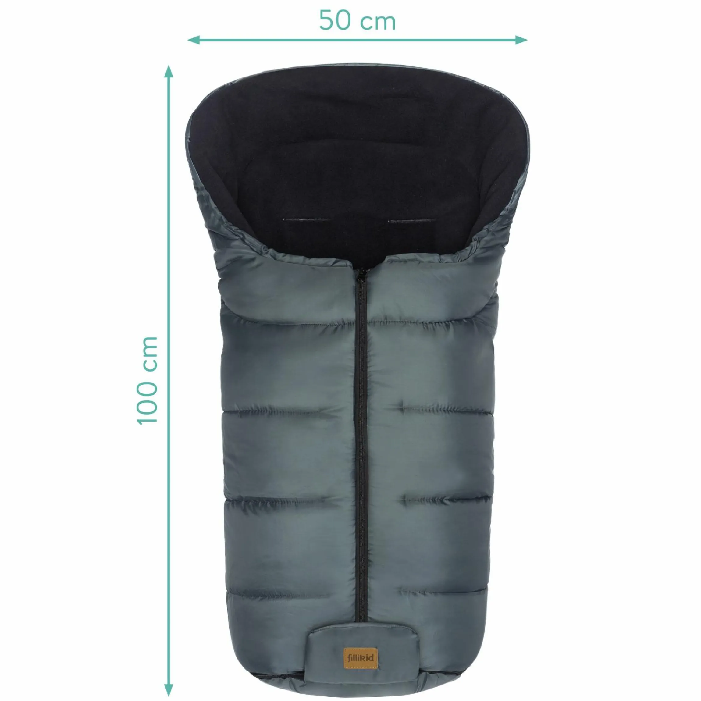 Fleece-Fußsack Eco Big für Buggy, Sport- und Kinderwagen - Dunkelgrau