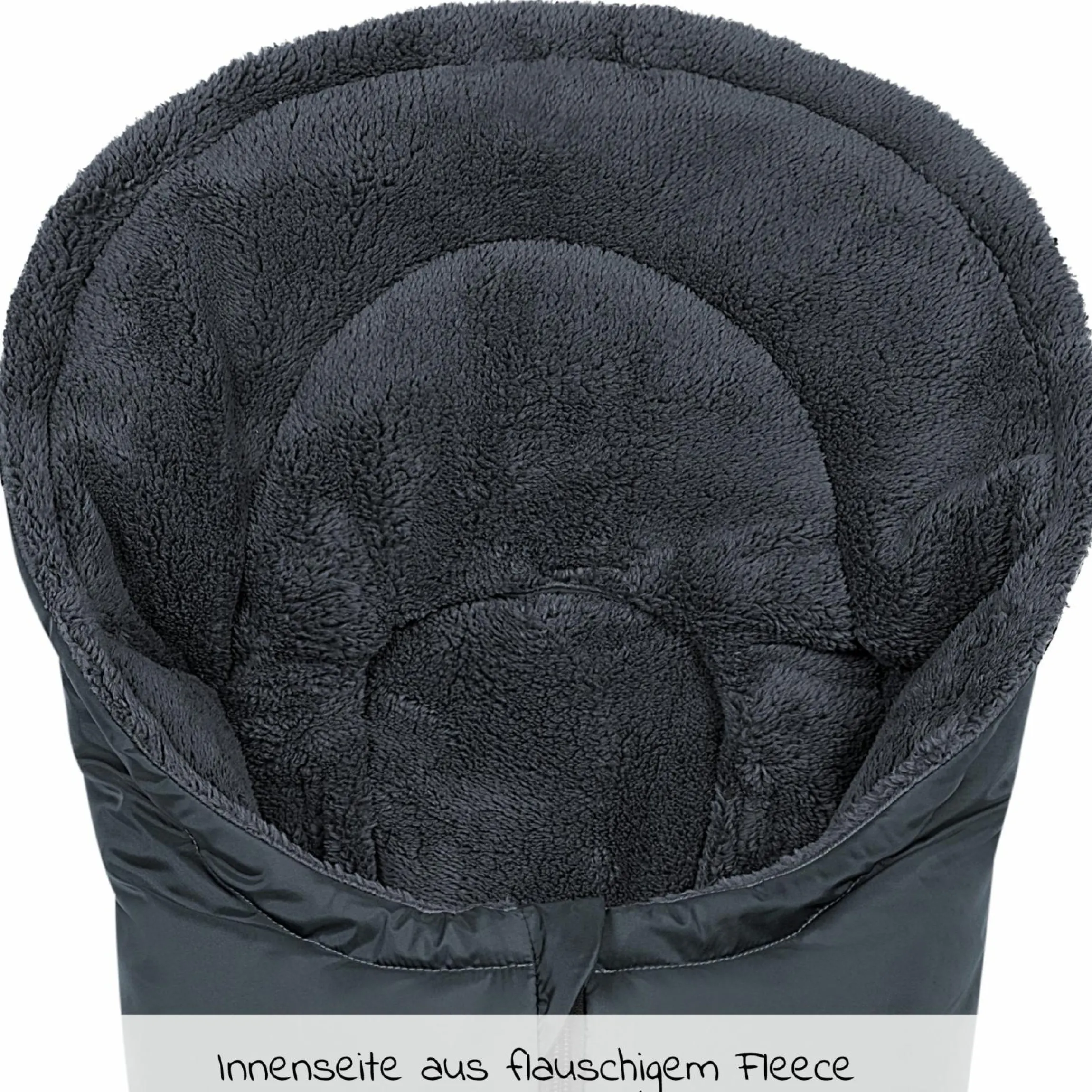 Fleece-Fußsack Gino für Babyschalen & Babywannen - Anthrazit