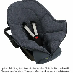 Fleece-Fußsack Gino für Babyschalen & Babywannen - Anthrazit