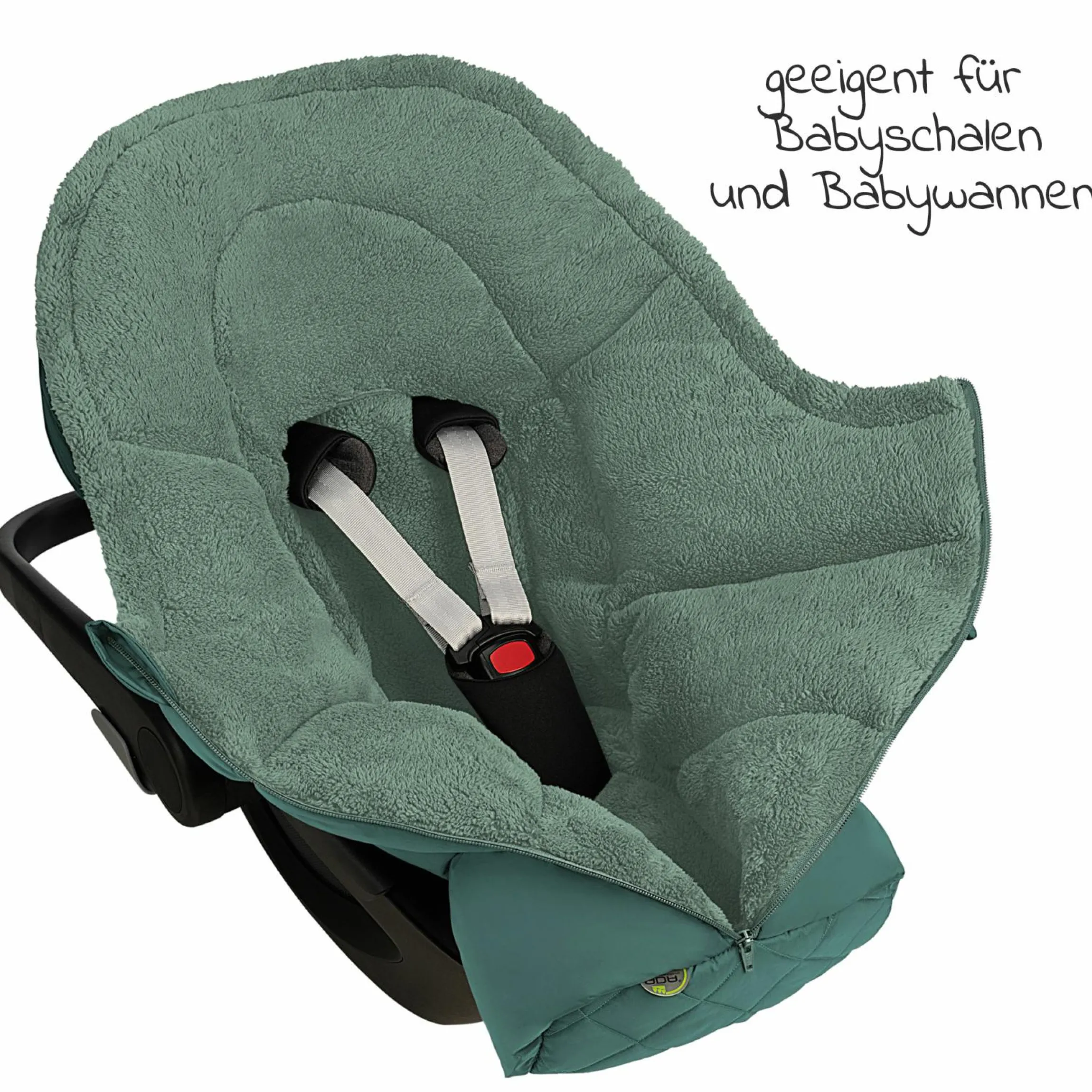 Fleece-Fußsack Gino für Babyschalen & Babywannen - Cosy Green