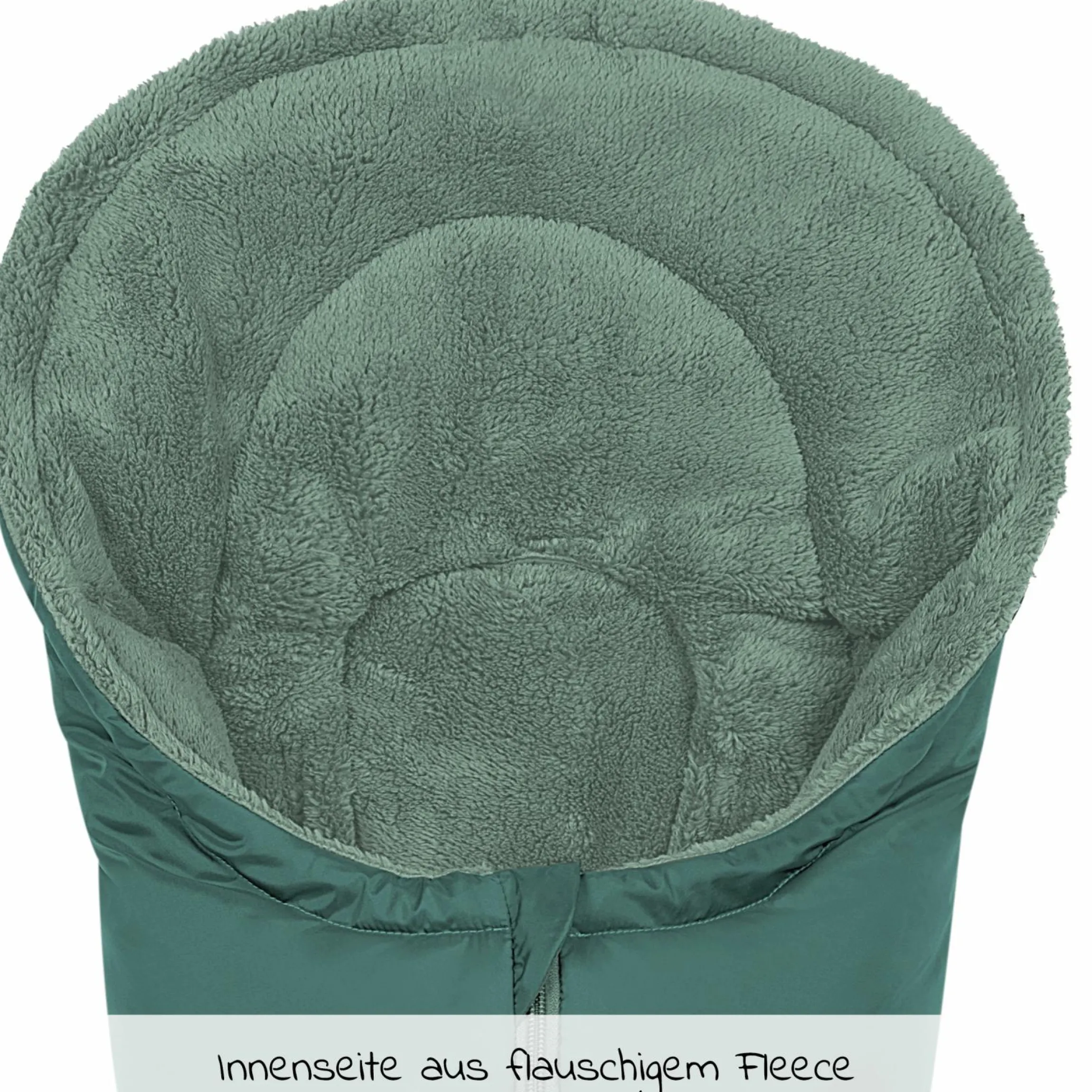 Fleece-Fußsack Gino für Babyschalen & Babywannen - Cosy Green