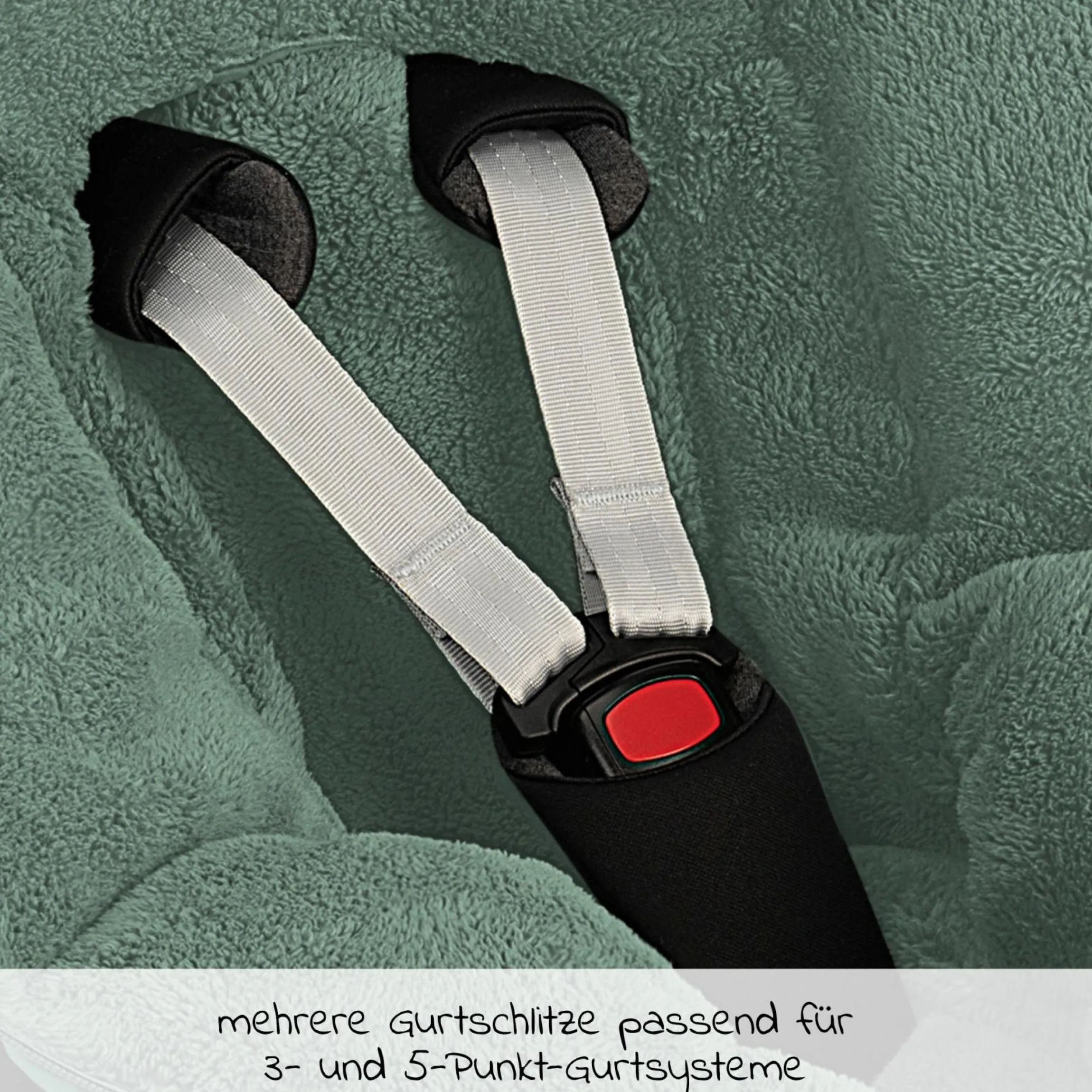 Fleece-Fußsack Gino für Babyschalen & Babywannen - Cosy Green