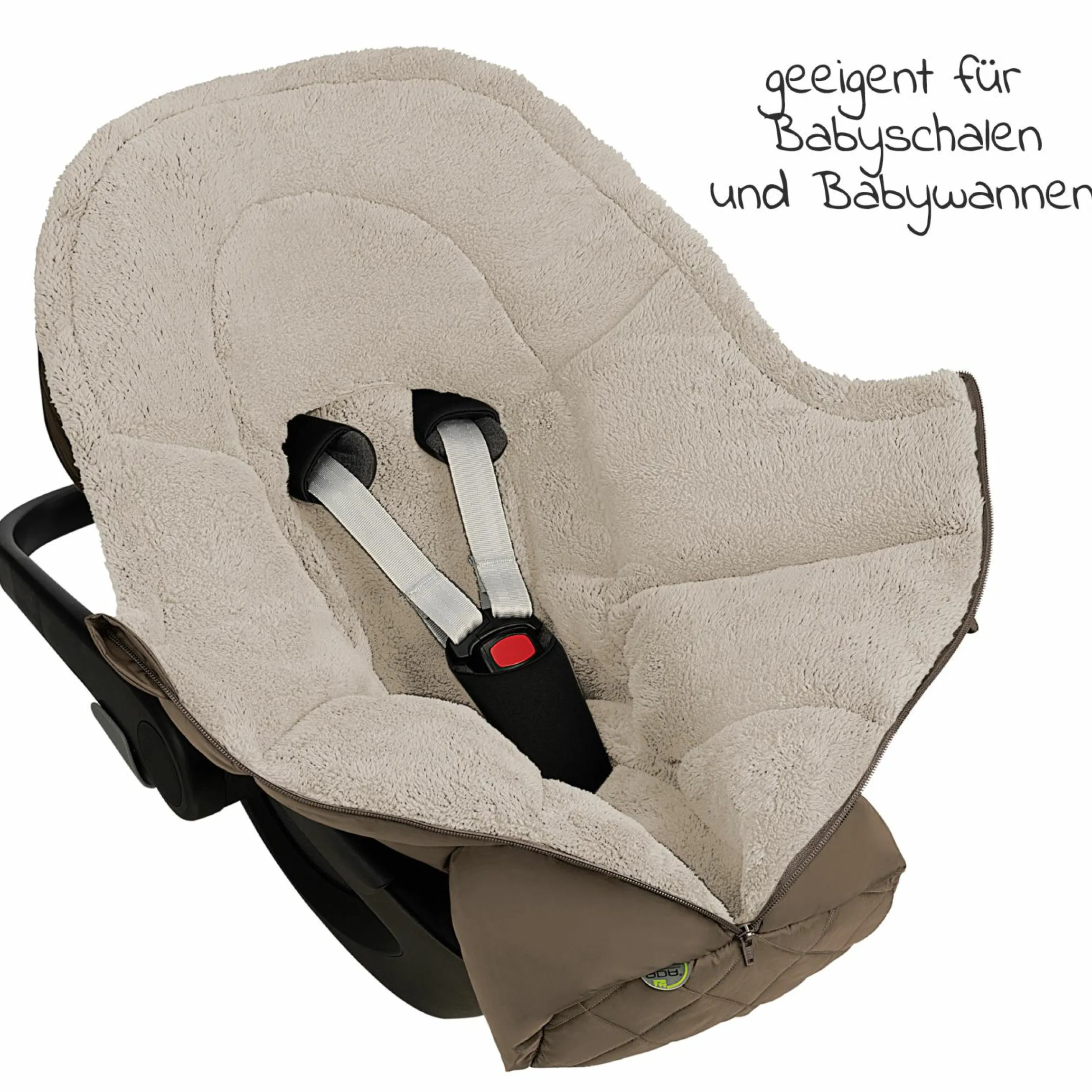 Fleece-Fußsack Gino für Babyschalen & Babywannen - Dark Wood