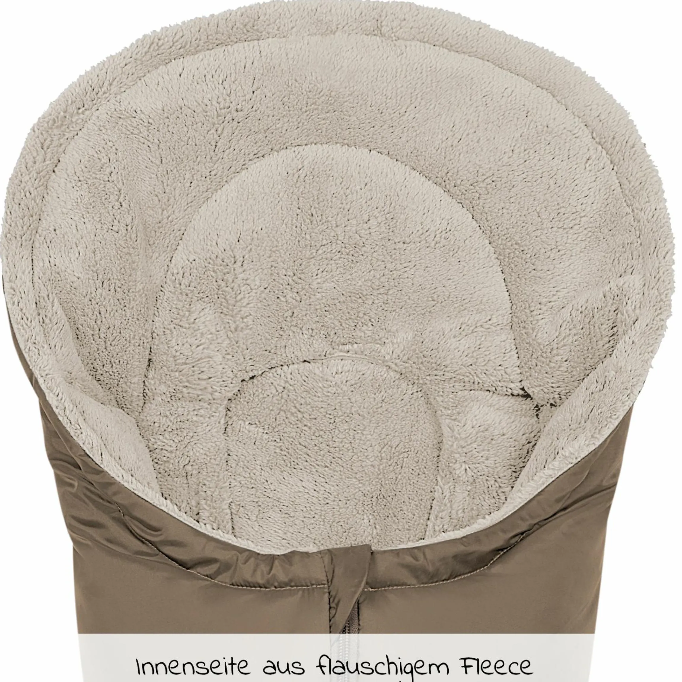 Fleece-Fußsack Gino für Babyschalen & Babywannen - Dark Wood