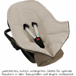 Fleece-Fußsack Gino für Babyschalen & Babywannen - Dark Wood
