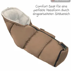 Fleece-Fußsack Gino-cs für Buggy, Sport- und Kinderwagen - Red Orange