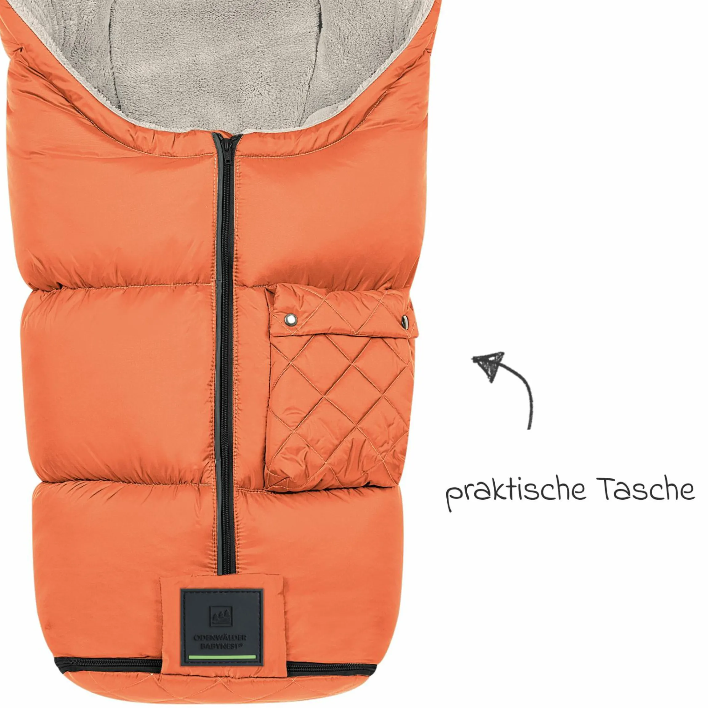 Fleece-Fußsack Gino-cs für Buggy, Sport- und Kinderwagen - Red Orange
