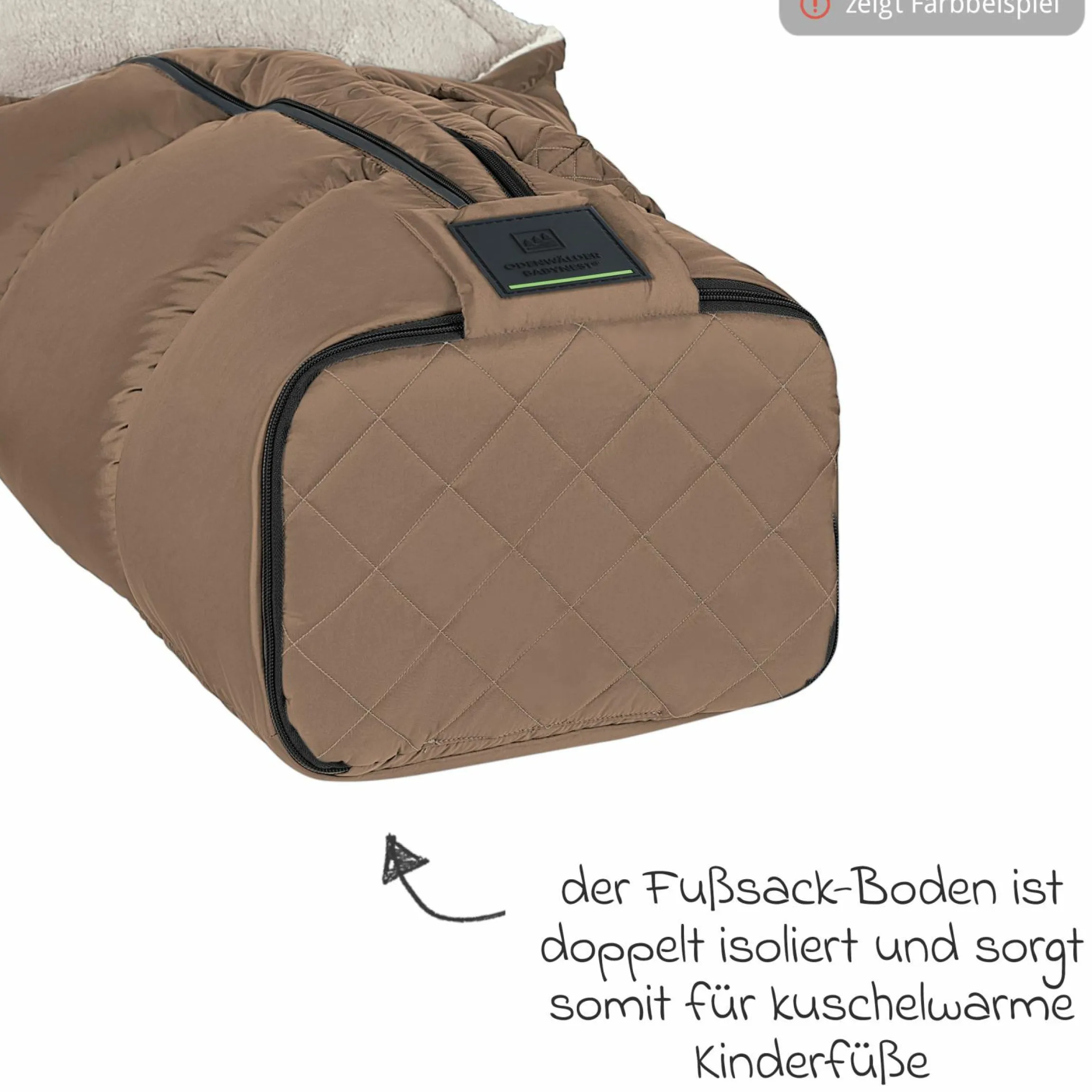 Fleece-Fußsack Gino-cs für Buggy, Sport- und Kinderwagen - Steel Green