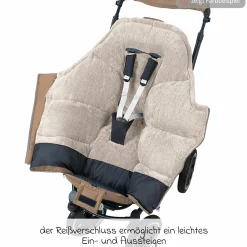 Fleece-Fußsack Gino-cs für Buggy, Sport- und Kinderwagen - Anthrazit
